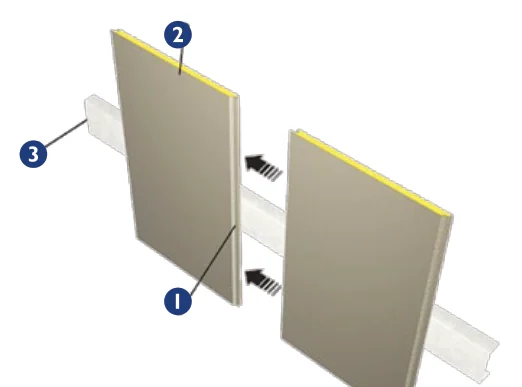 Montaje del panel Superwall Flat sobre la estructura