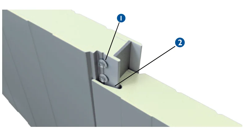 Sistema de fijación oculta del panel Superwall Frigo