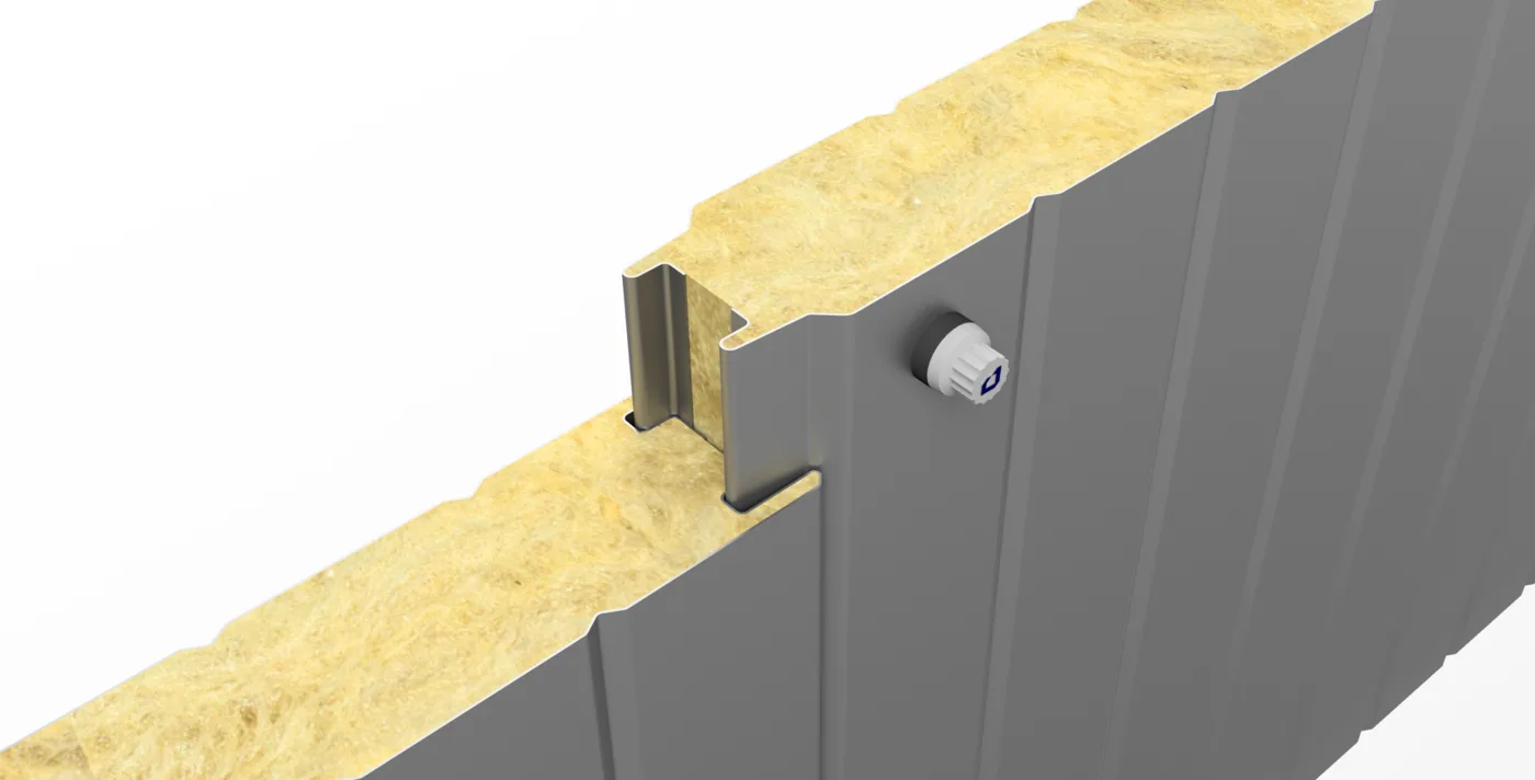 Hipertec Wall, panel de lana de roca para muro, vista 4
