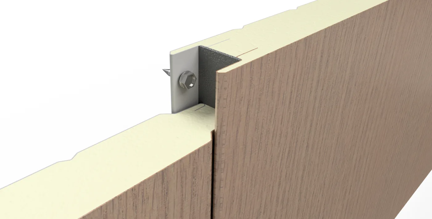 Metwood, panel sándwich tipo madera para muro, vista 2